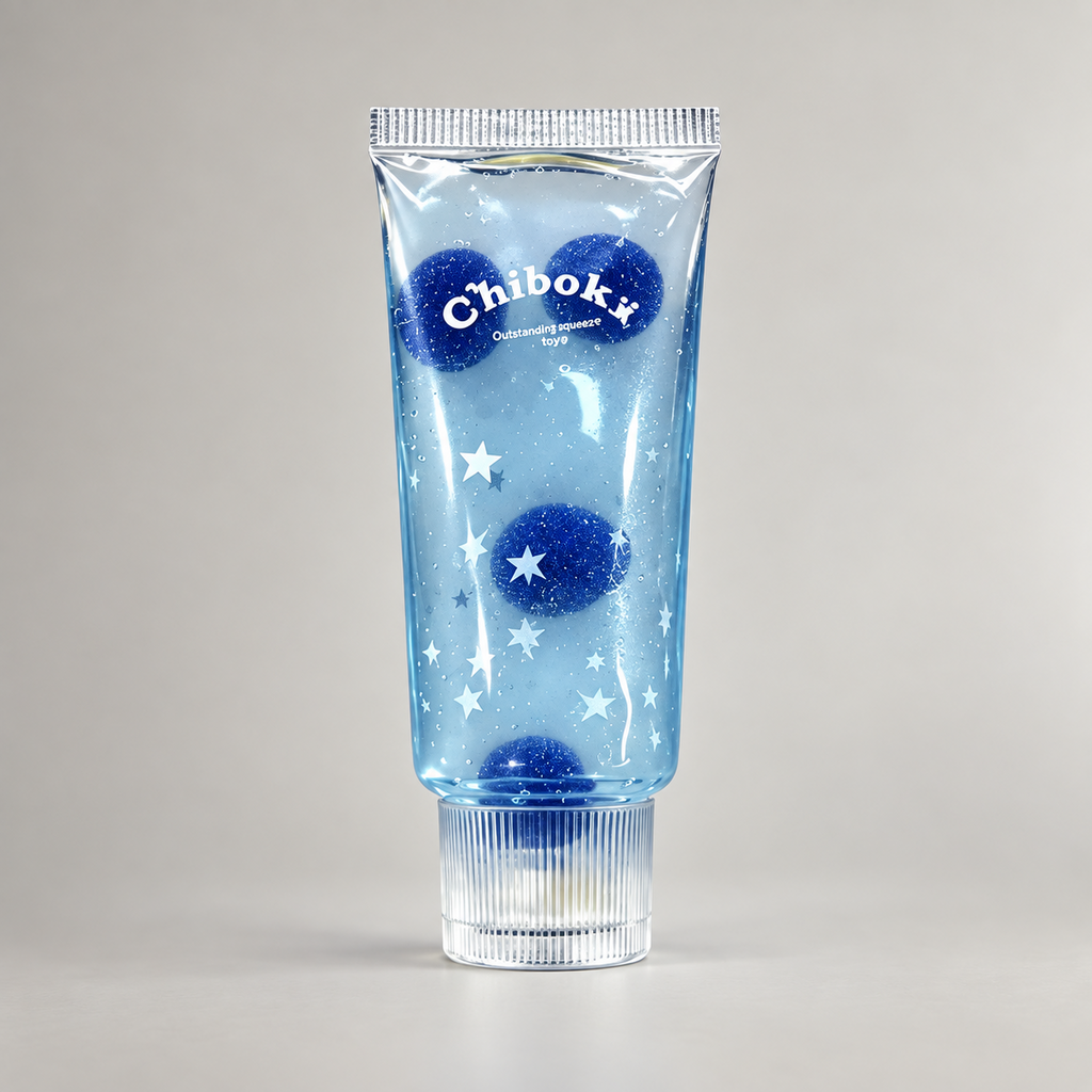 Squishy dentifrice anti-stress bleu