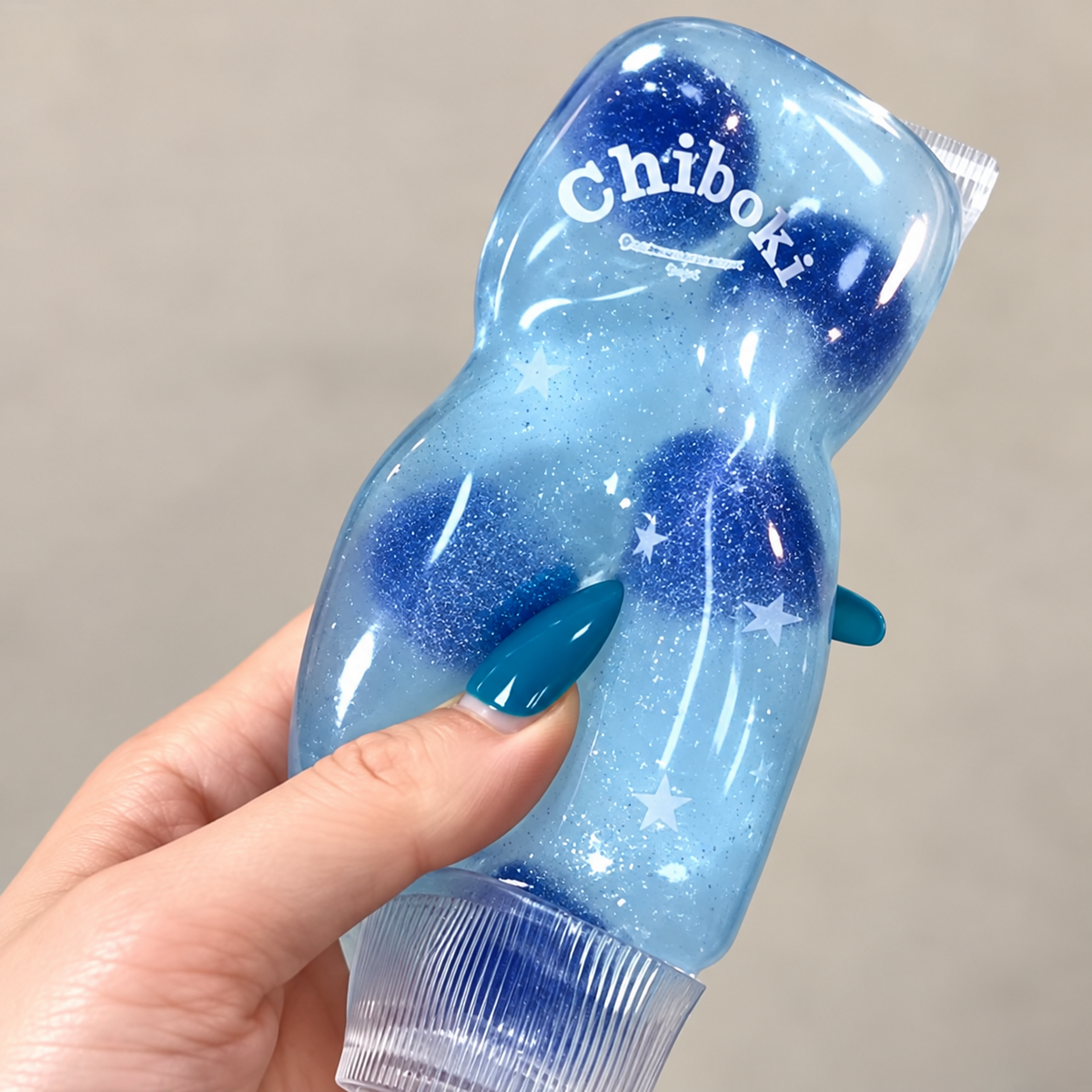 Squishy dentifrice anti-stress bleu pressé